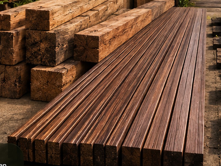 Decking kayu ulin asli Kalimantan