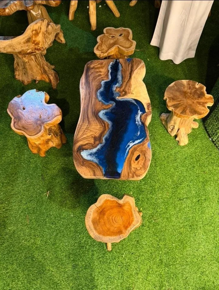 Set Kopi Table Teak Mix Resin