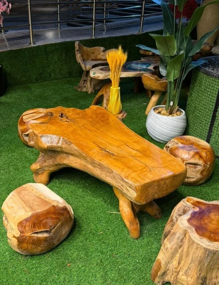 Set Kopi Table Teak Mix Resin